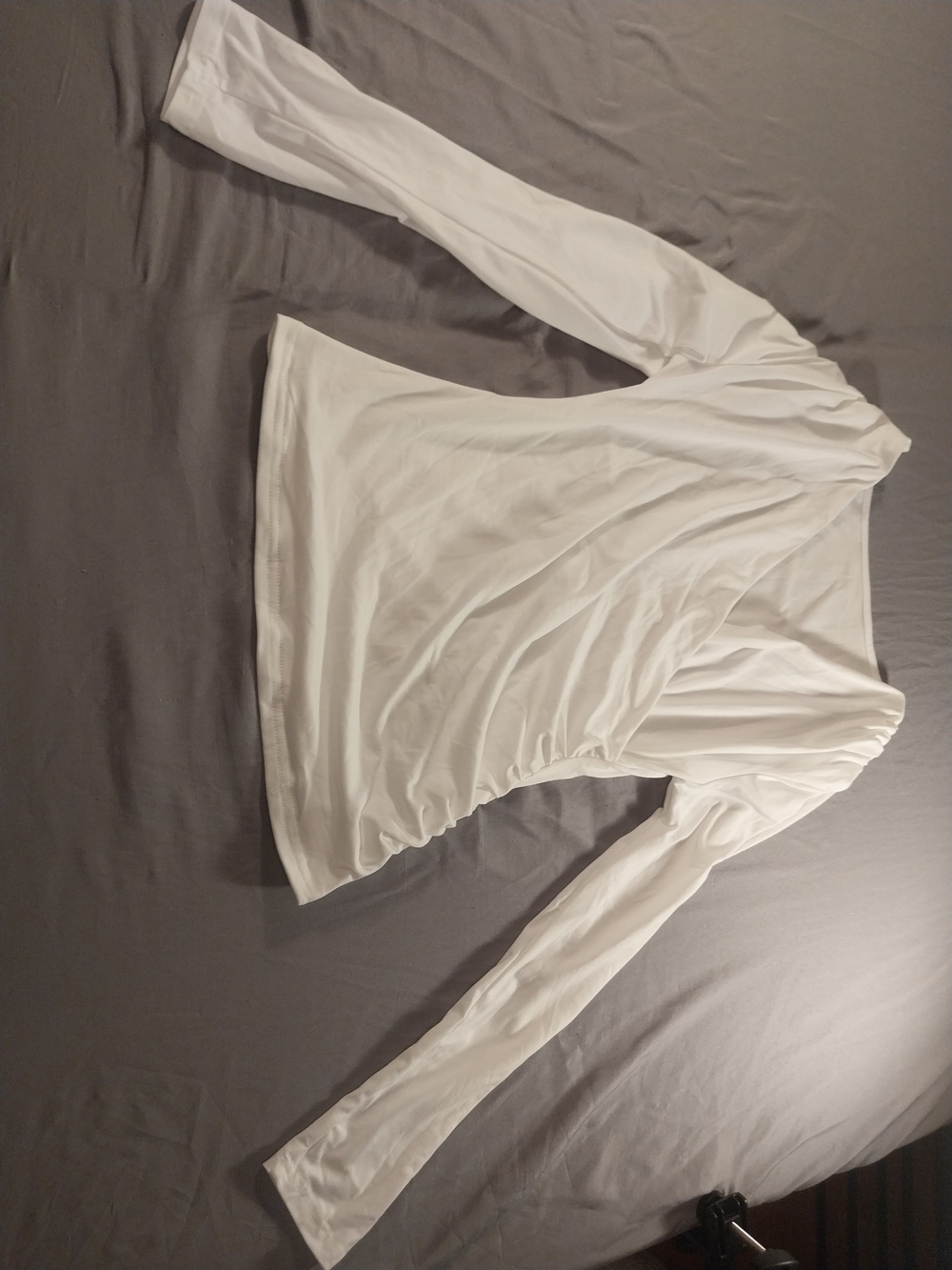 SHEIN White Long Sleeve Crewneck Top #323